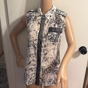 Elie Tahari cotton sleeveless blouse in s